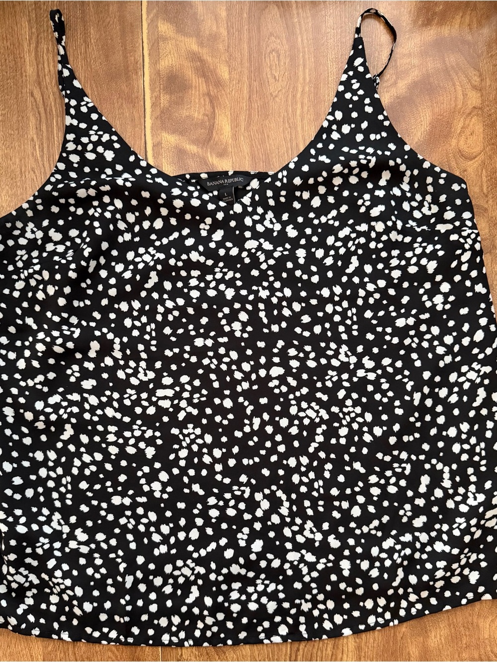 Banana Republic Factory Black and White Spot Print Camisole